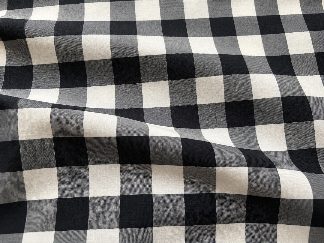 Black Gingham Quilt cover set